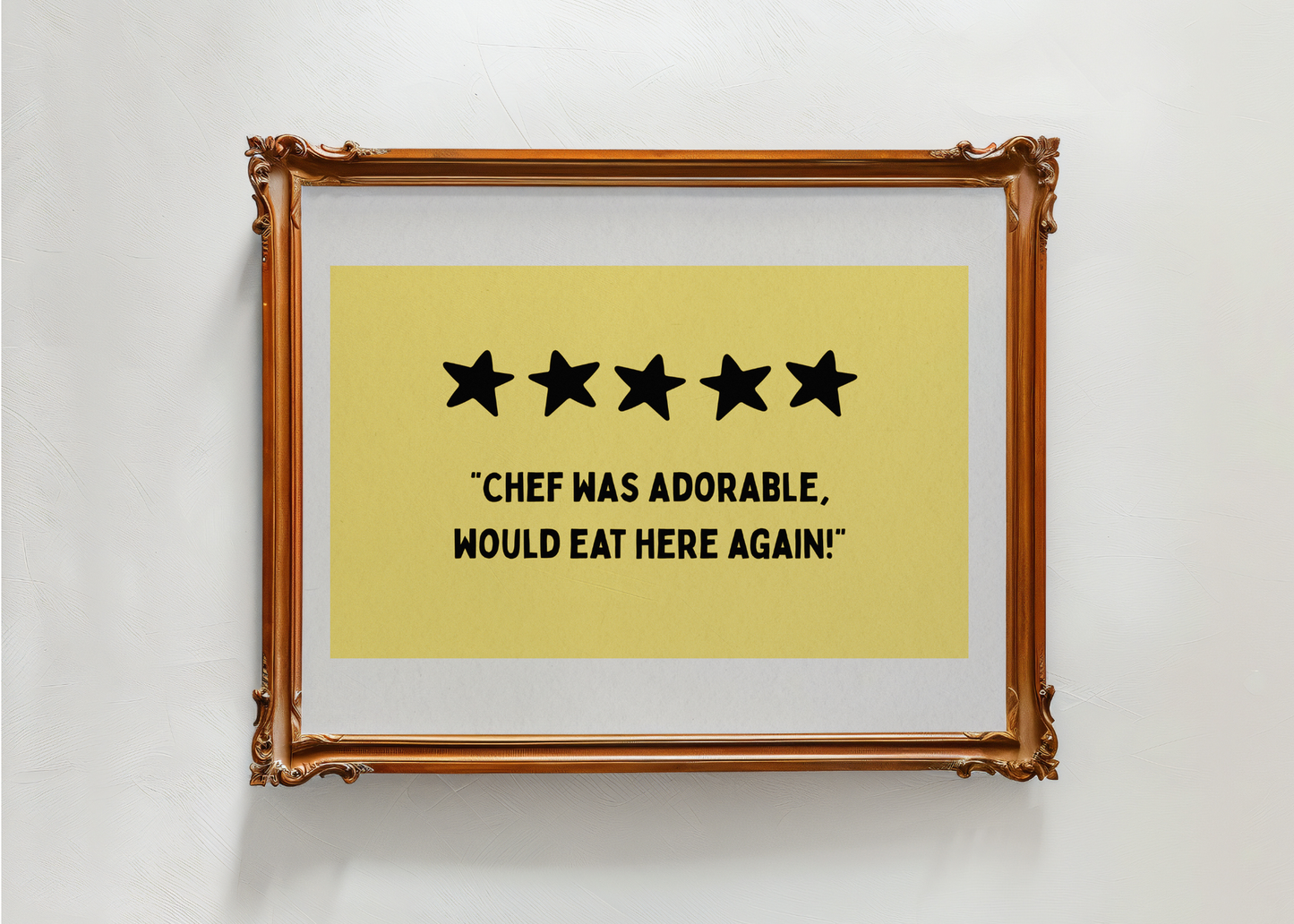 Chef Was Adorable, Yellow— Digital Art Print
