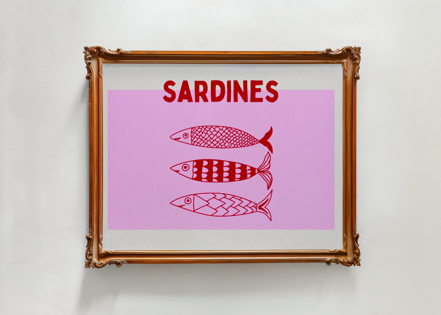 Pink Sardines— Digital Art Print