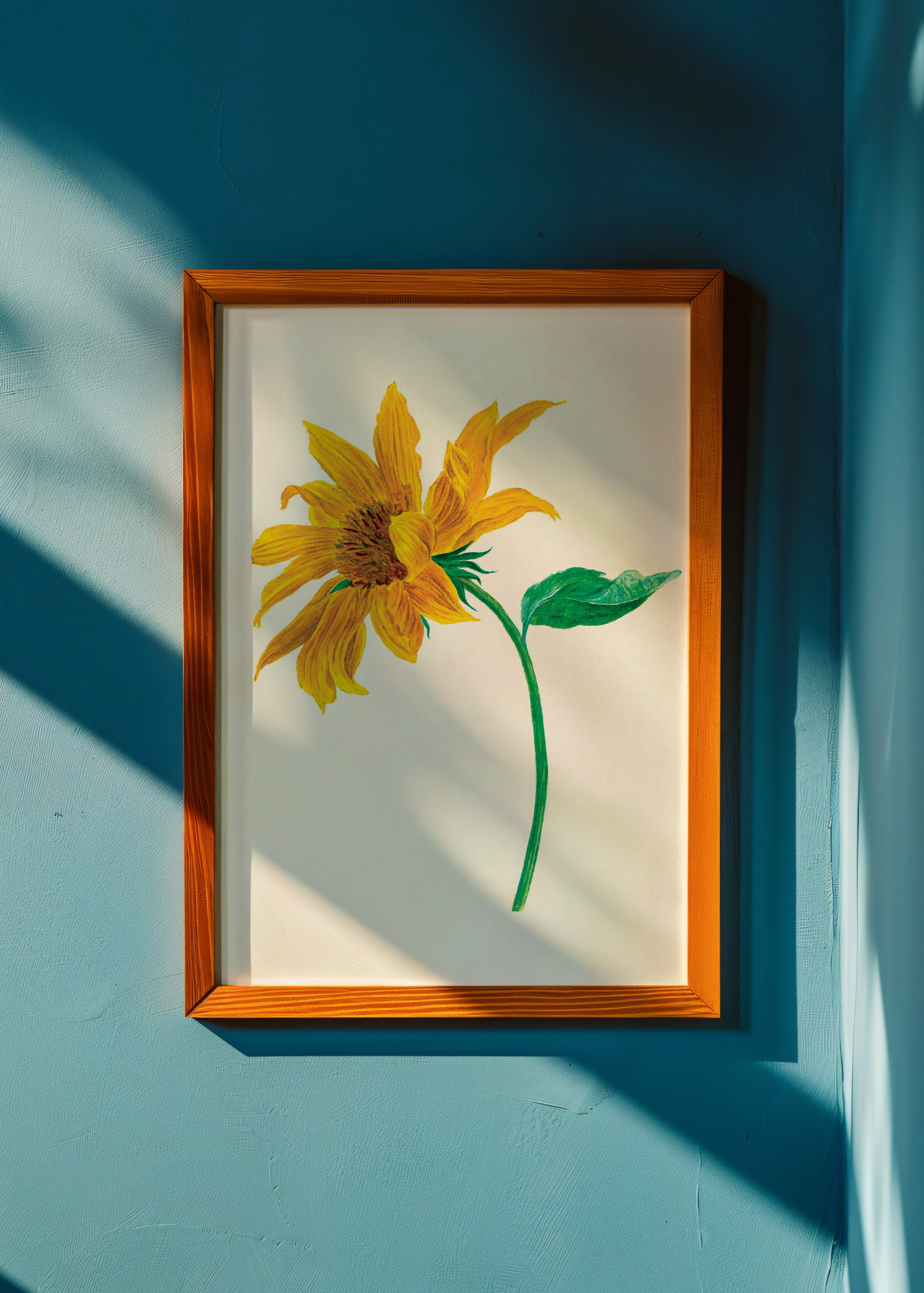 Branch with a Sunflower— Digital Art Print