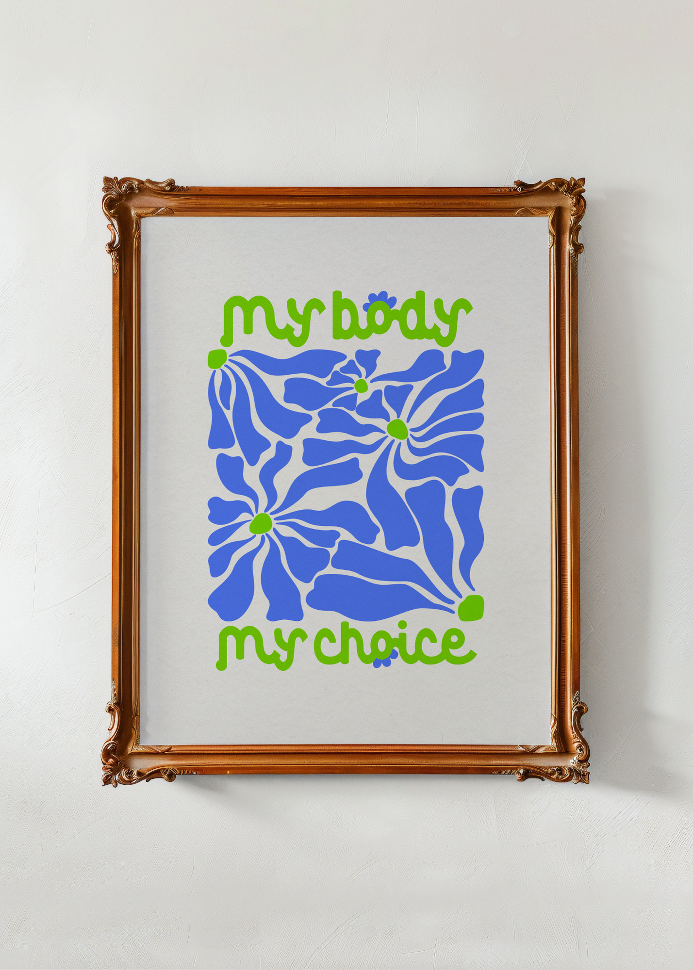 My Body My Choice, Blue and Green— Digital Art Print