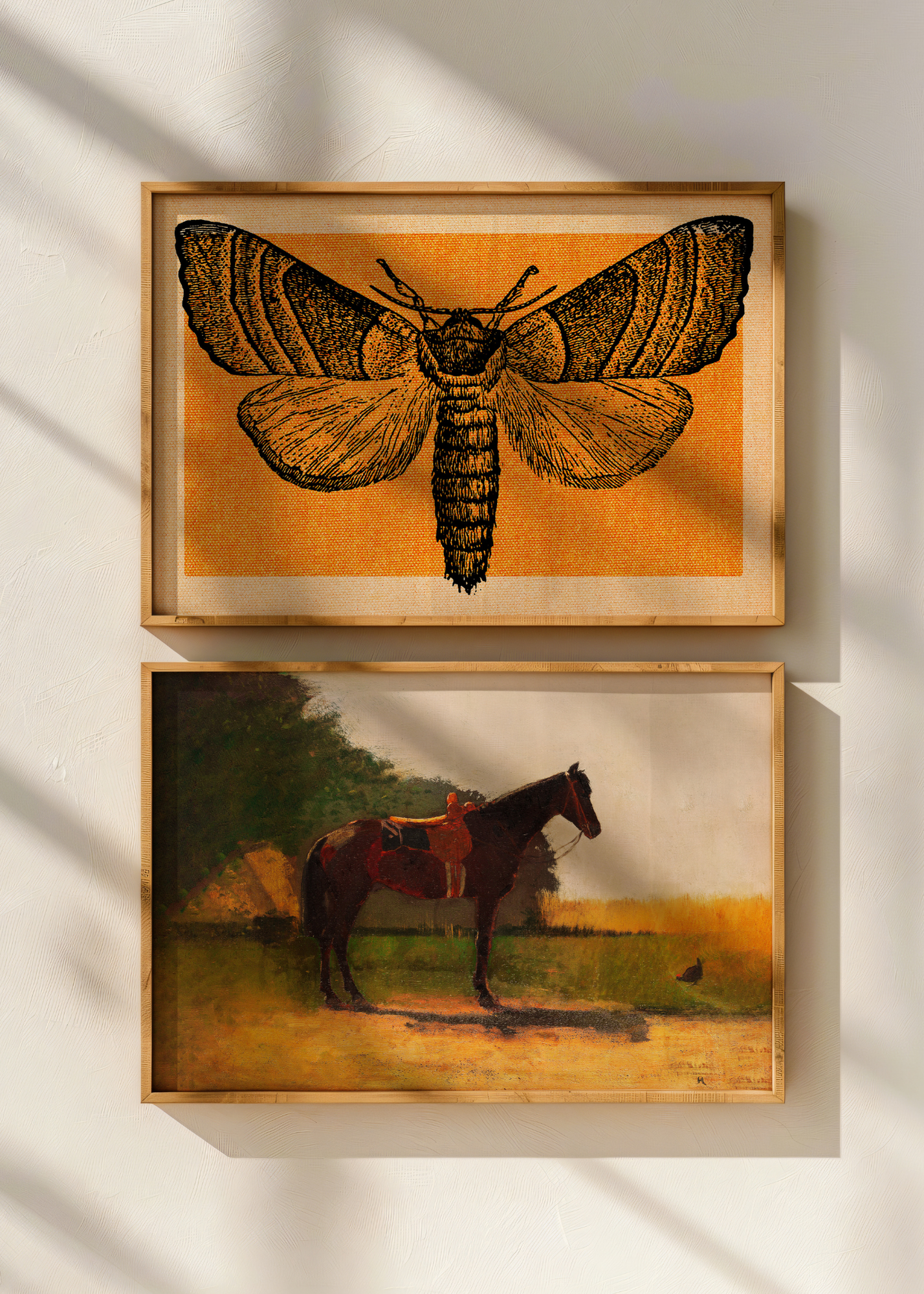 Saddle Horse in Farm Yard— Digital Art Print