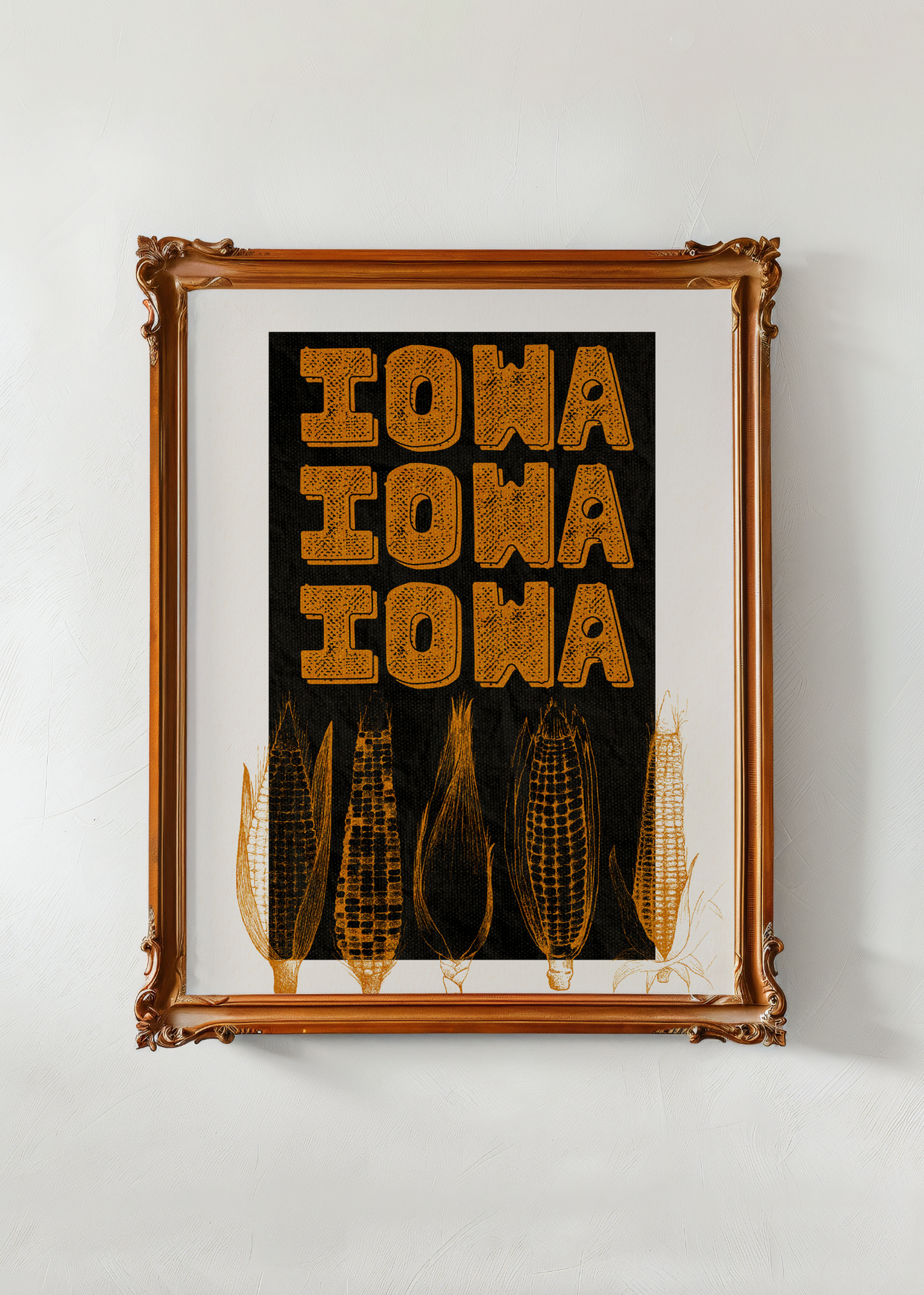 Iowa Iowa, Black—Digital Art Print