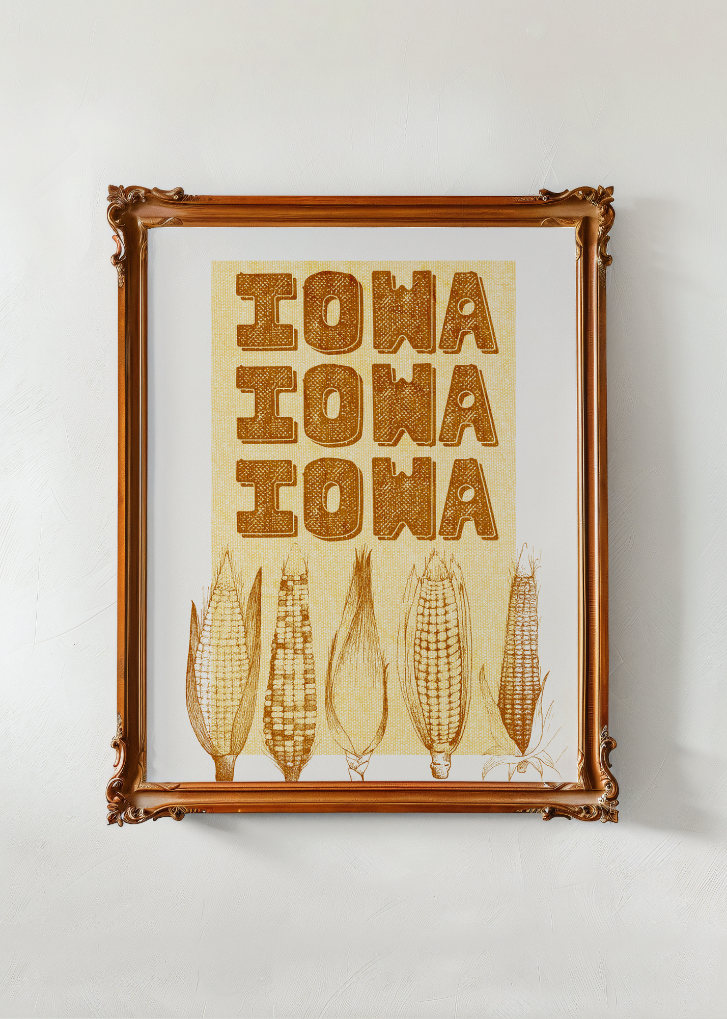 Iowa Iowa, Yellow—Digital Art Print
