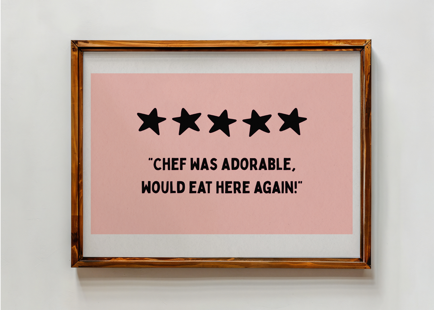 Chef Was Adorable, Pink— Digital Art Print
