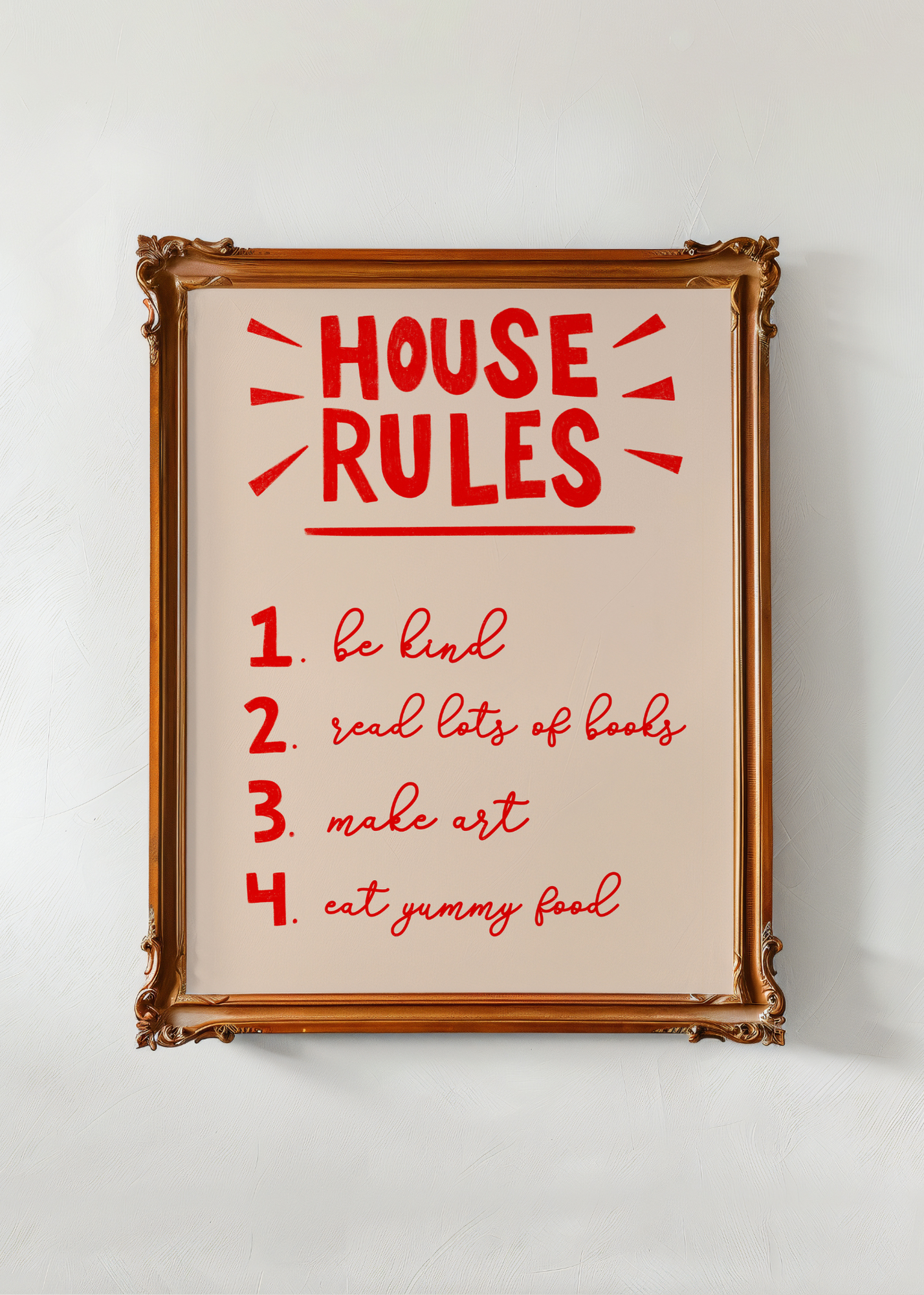 House Rules, Red—Digital Art Print