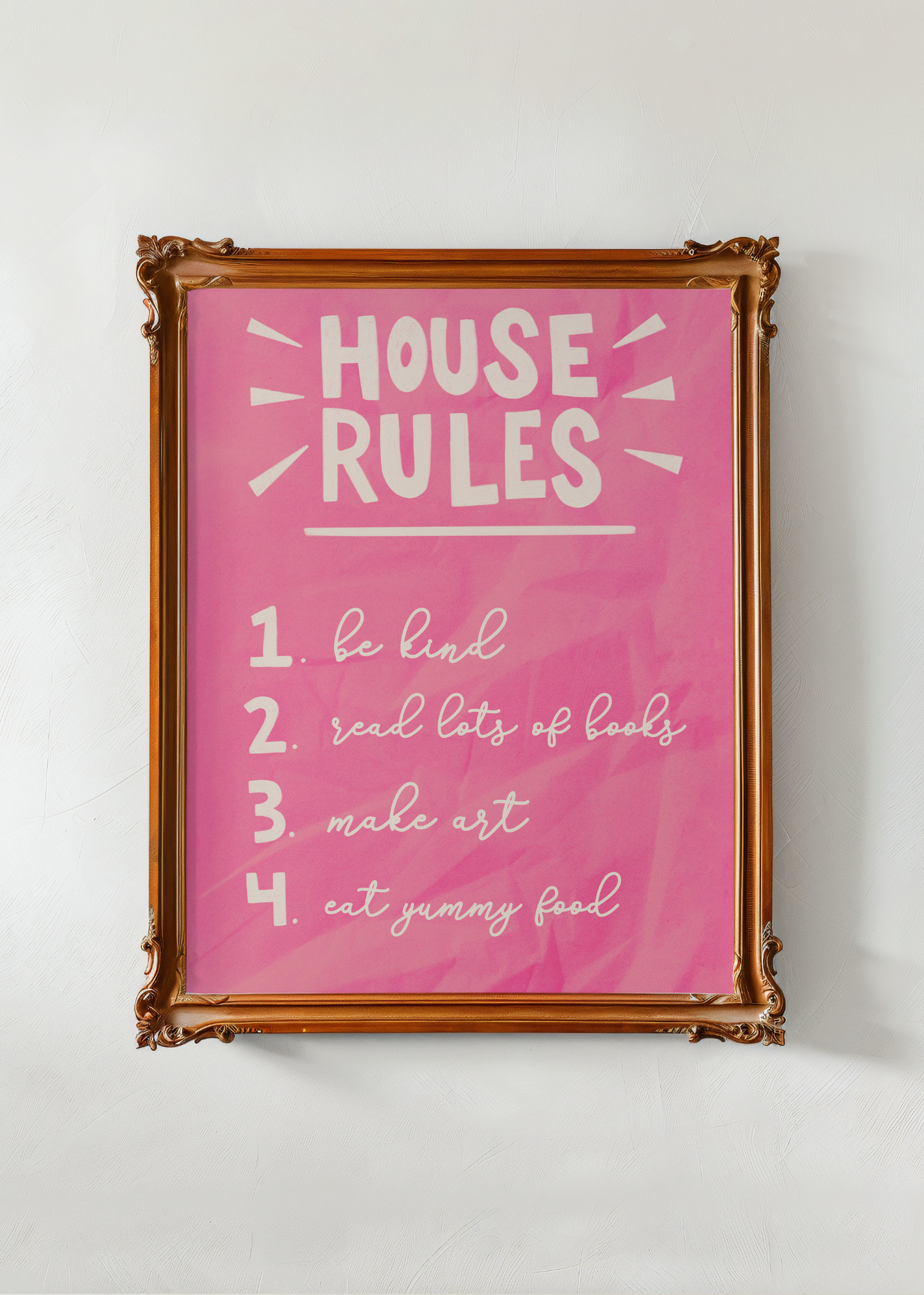 House Rules, Pink—Digital Art Print