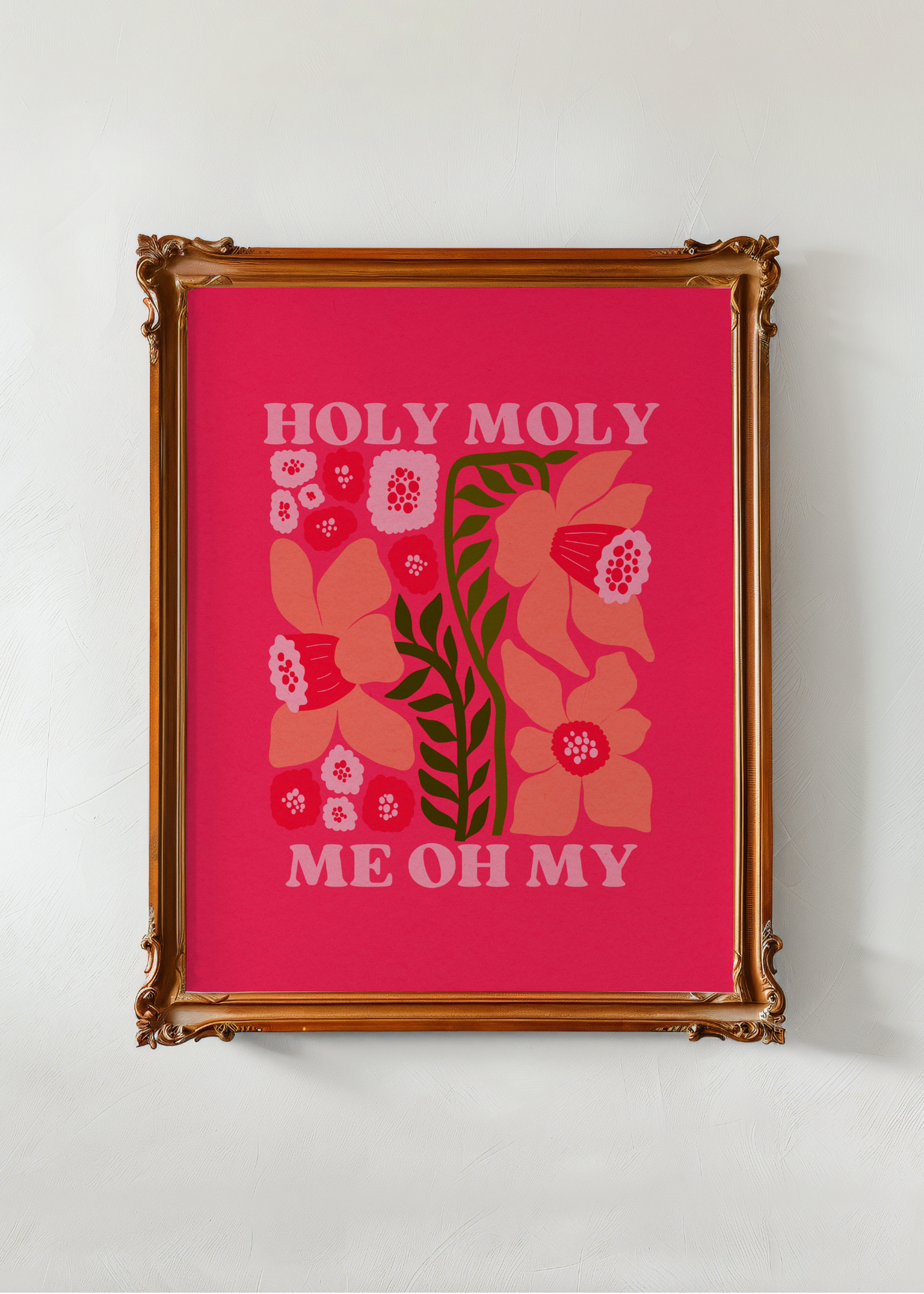 Holy Moly, Bright Pink—Digital Art Print