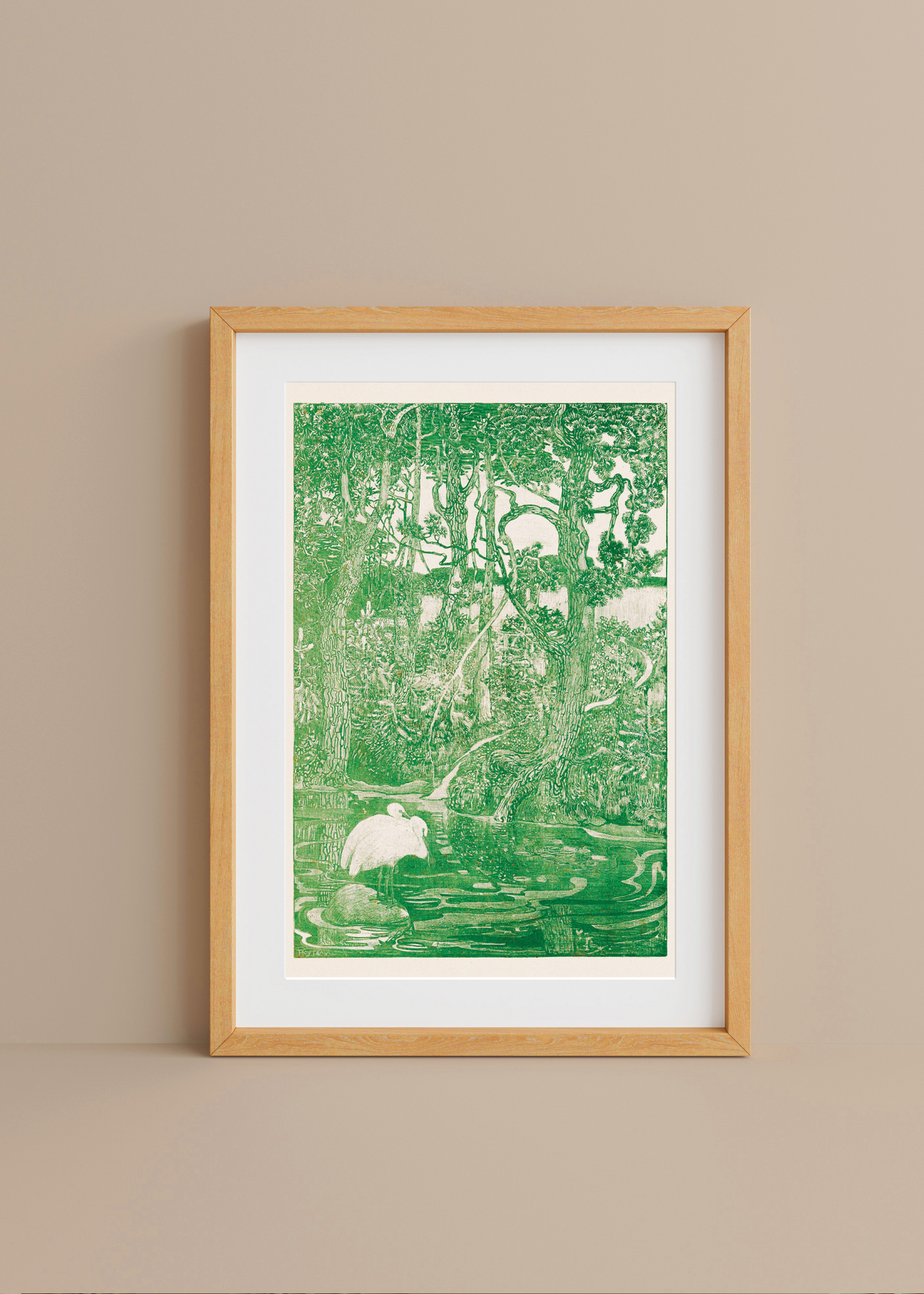Two Herons— Digital Art Print