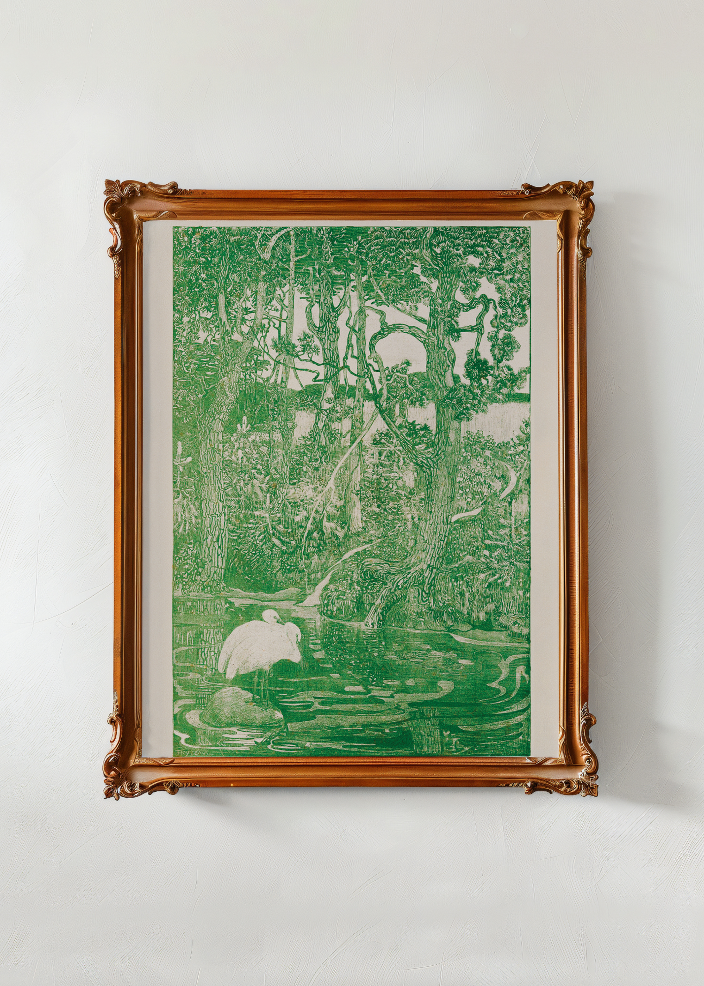Two Herons— Digital Art Print