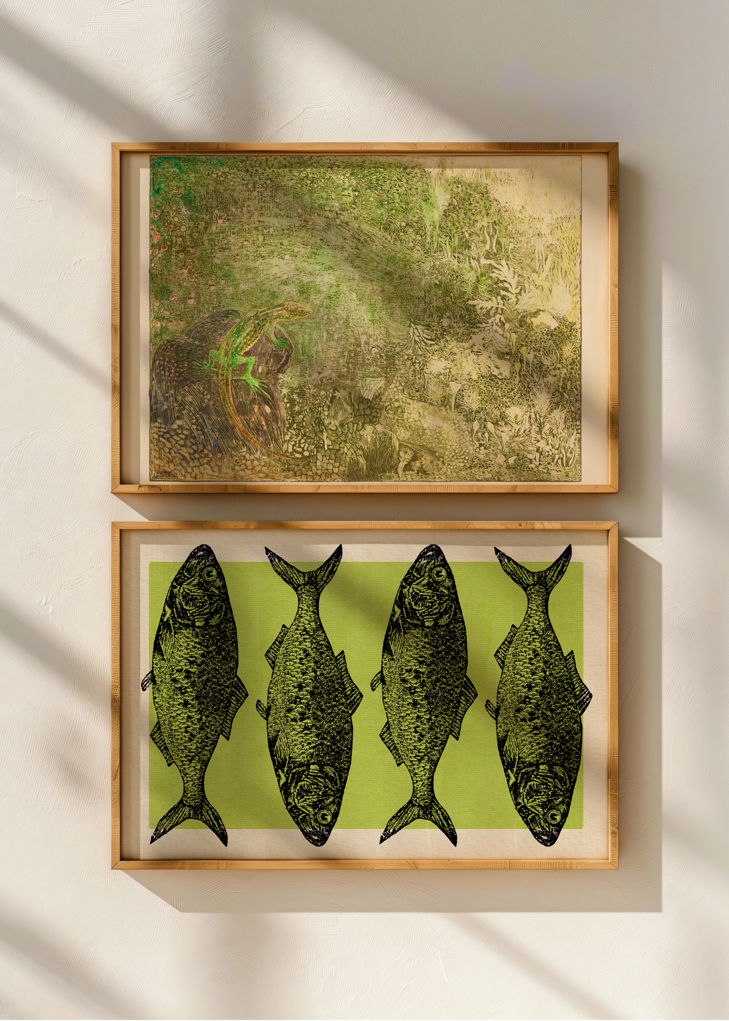 Lizard on a Stone— Digital Art Print