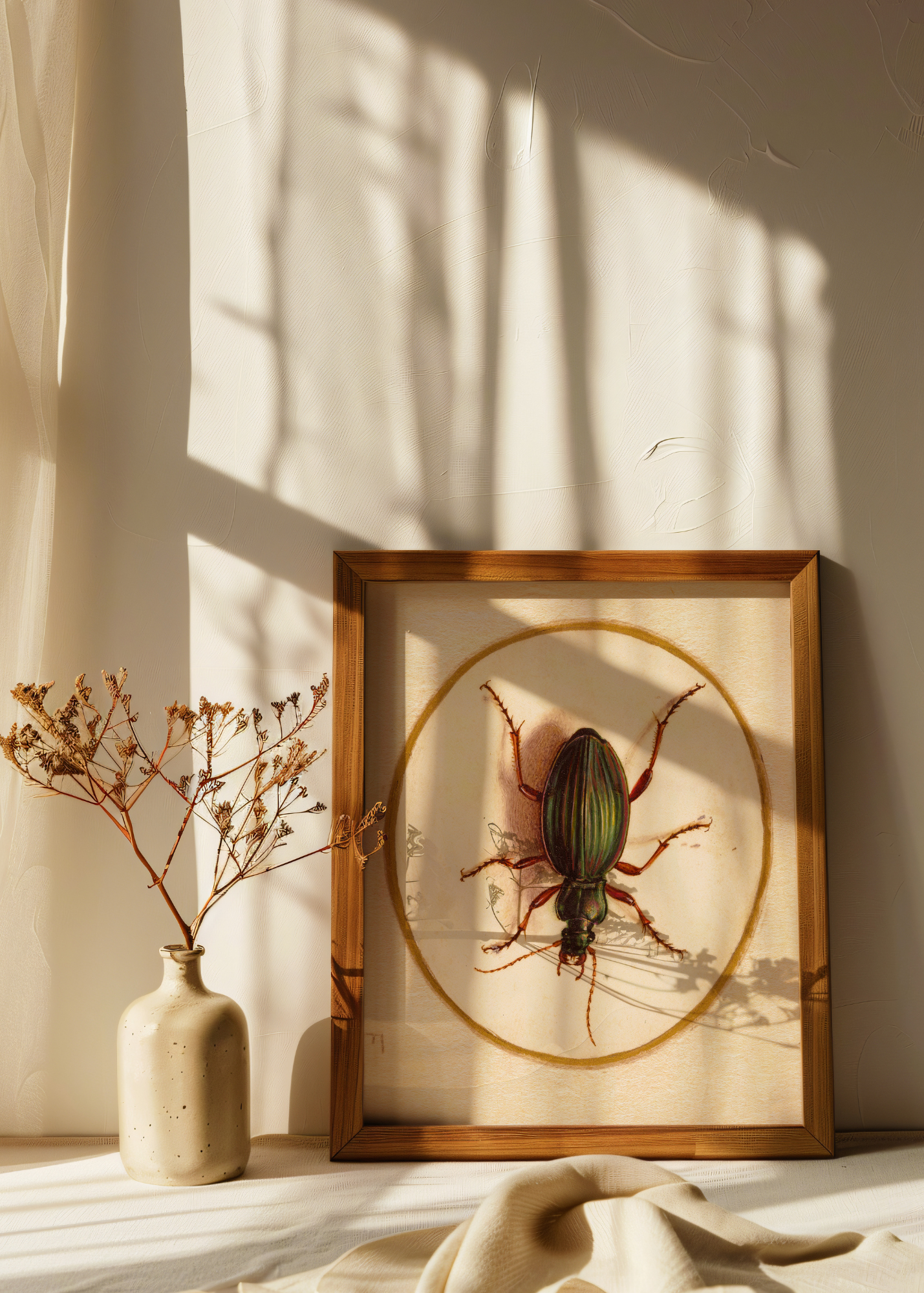 Golden Ground Beetle— Digital Art Print