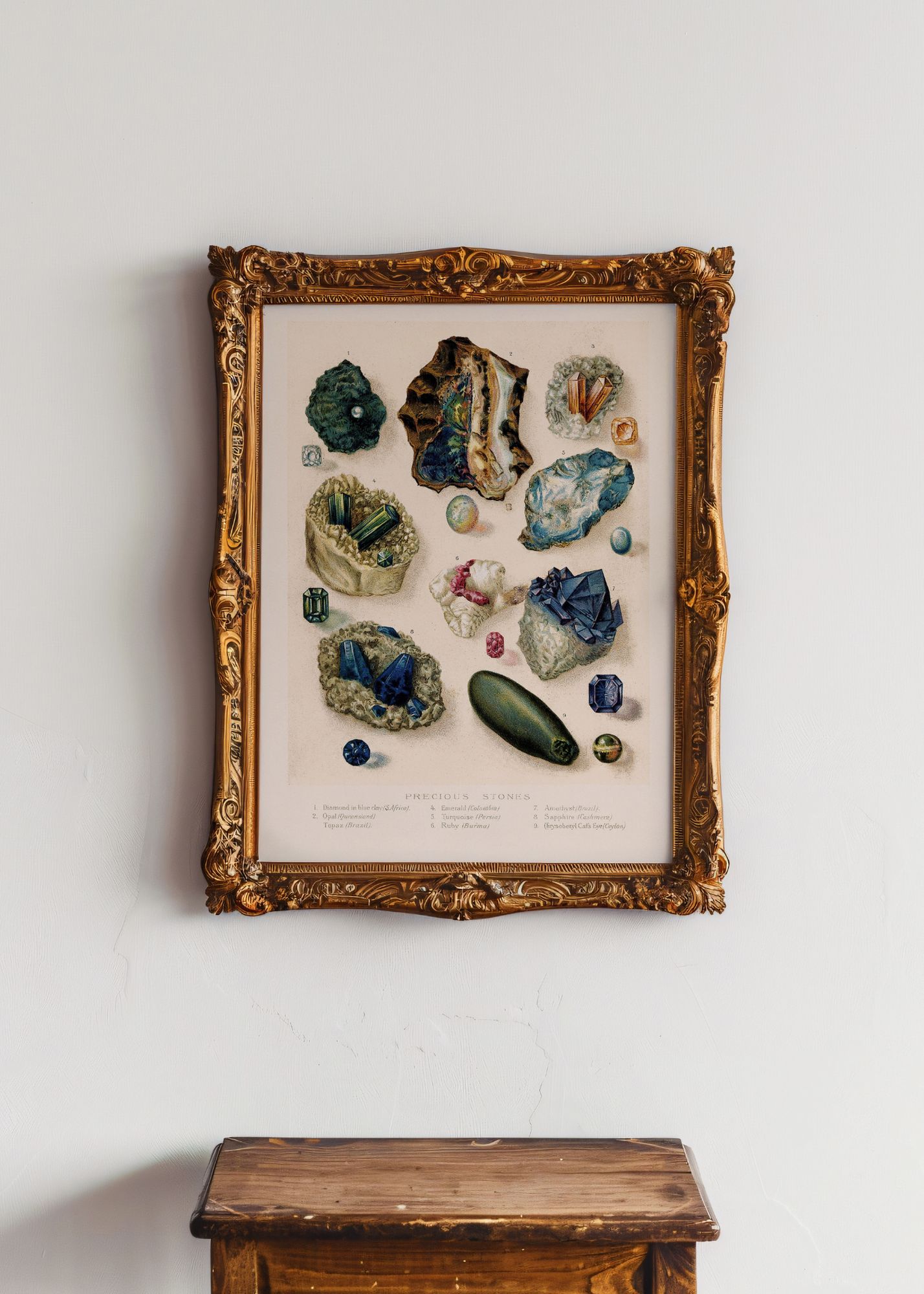 Geology: Various Crystalline Substances— Digital Art Print