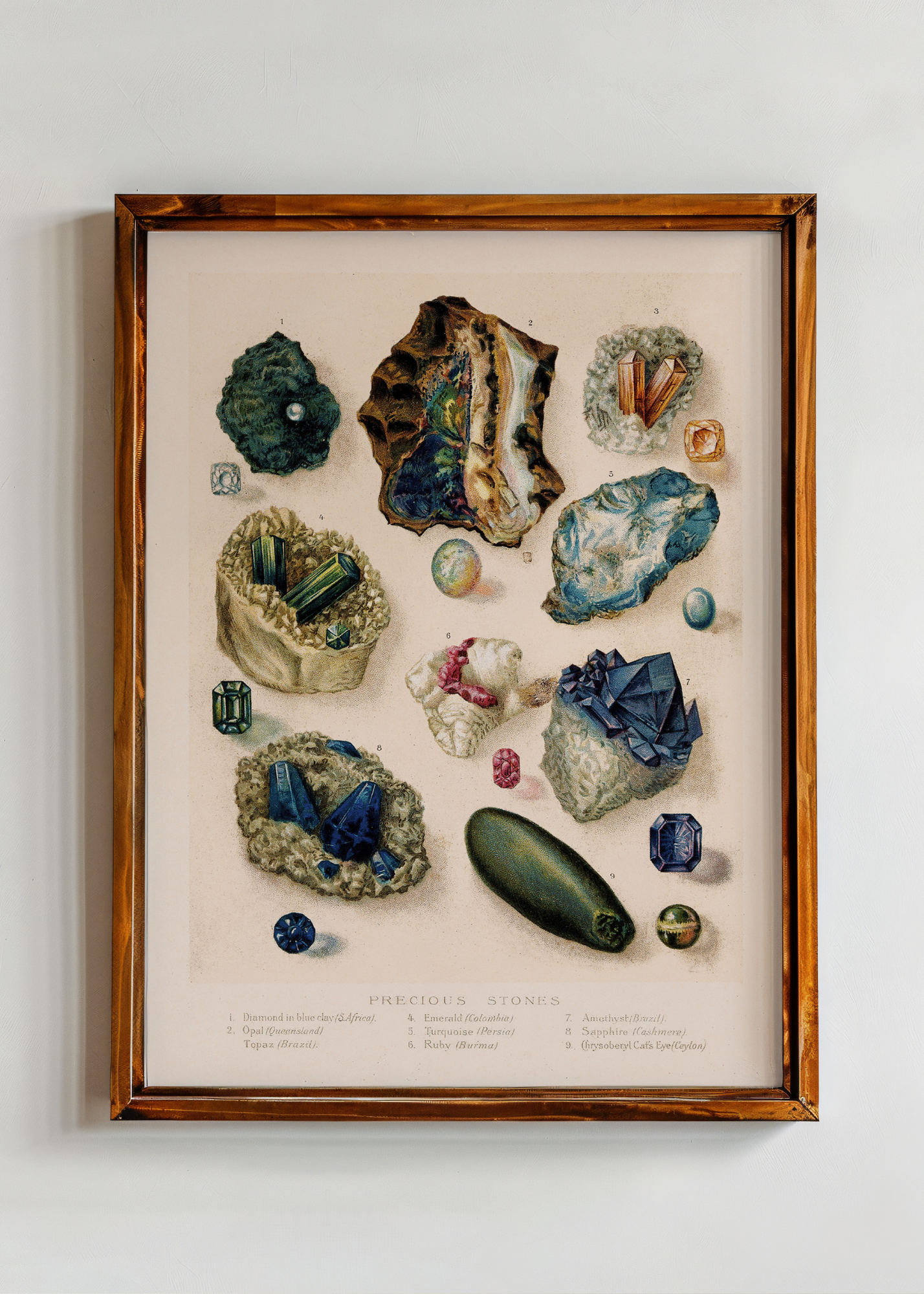 Geology: Various Crystalline Substances— Digital Art Print