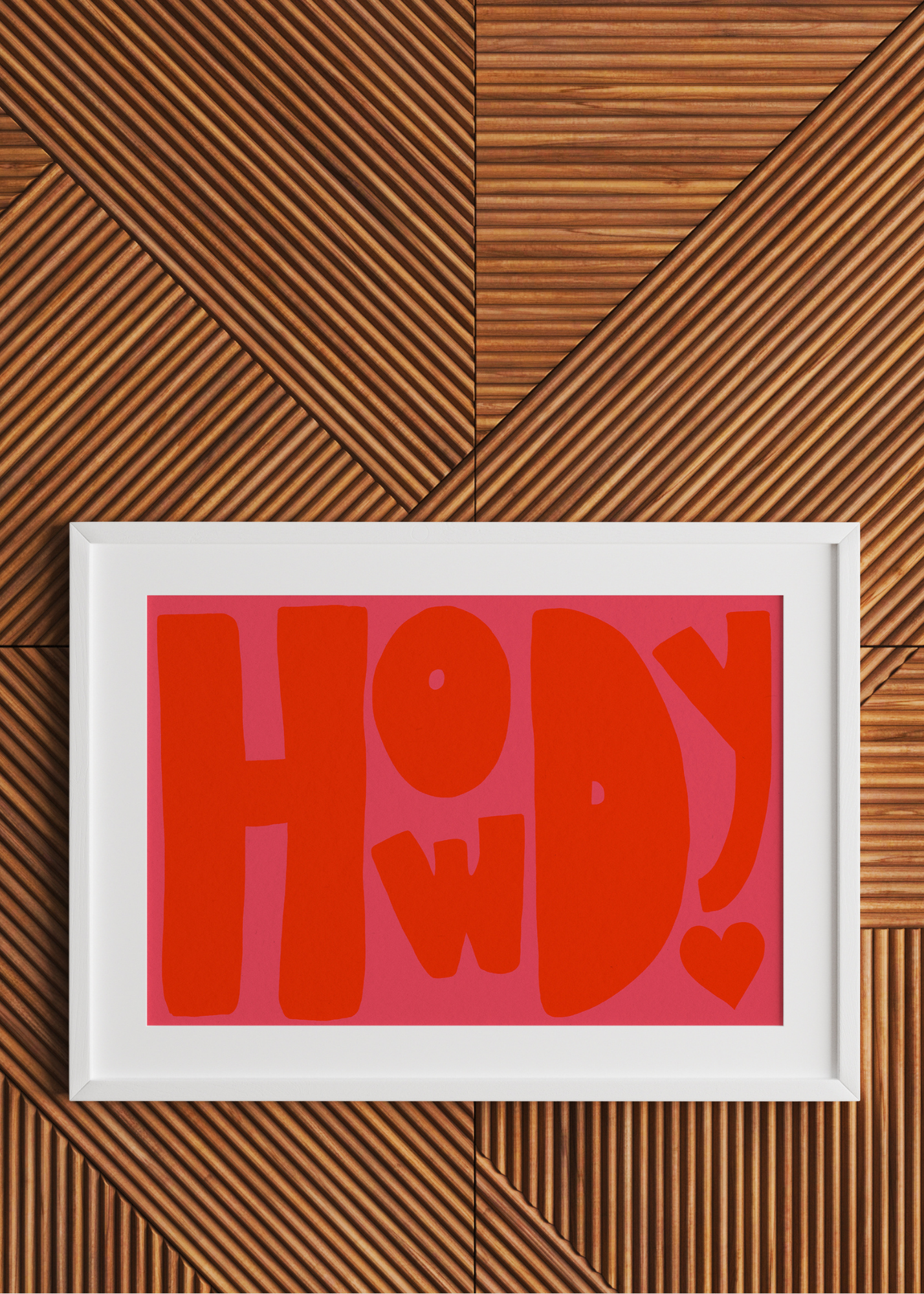 Howdy, Red and Pink—Digital Art Print