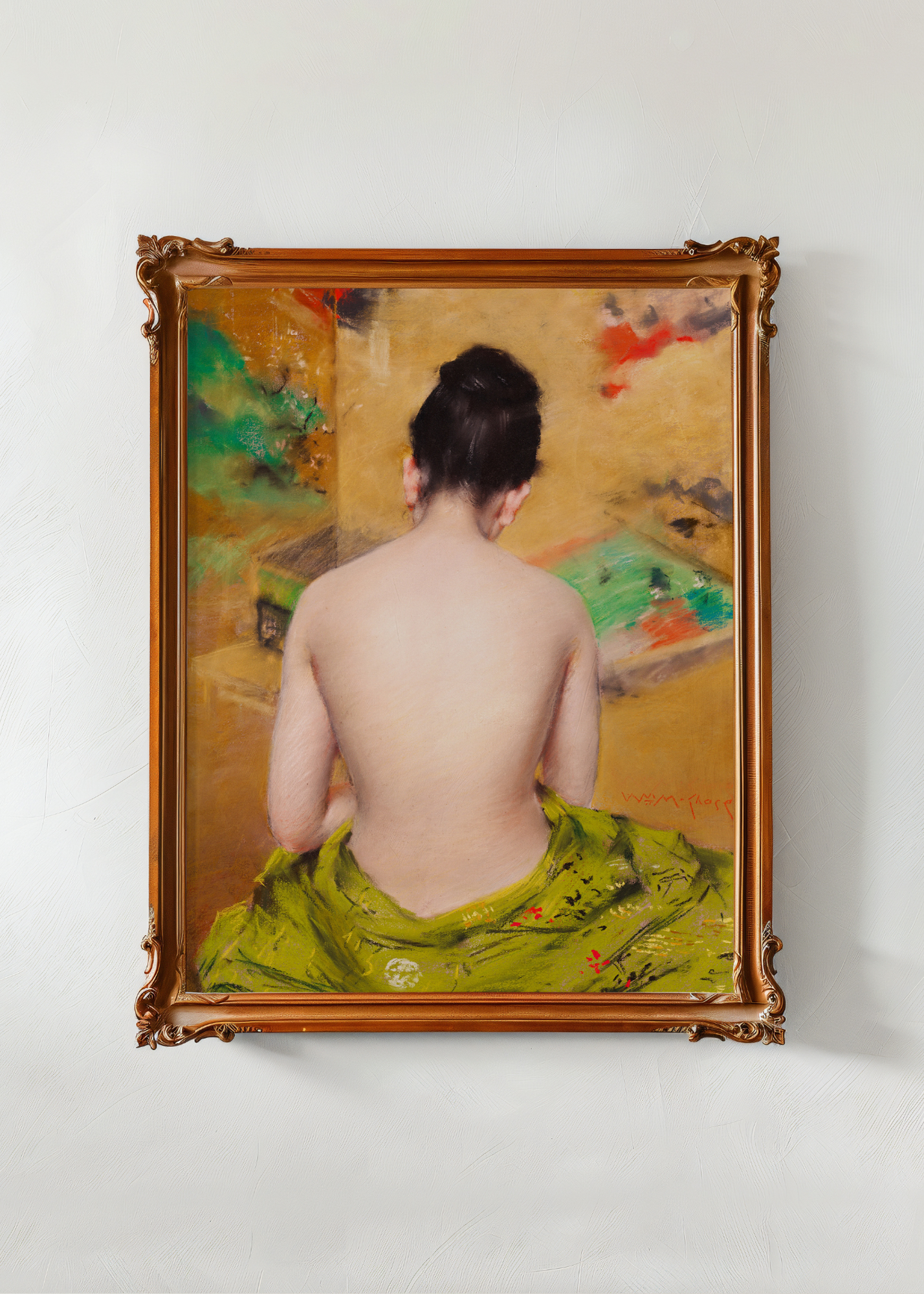 Study of Flesh Color and Gold— Digital Art Print