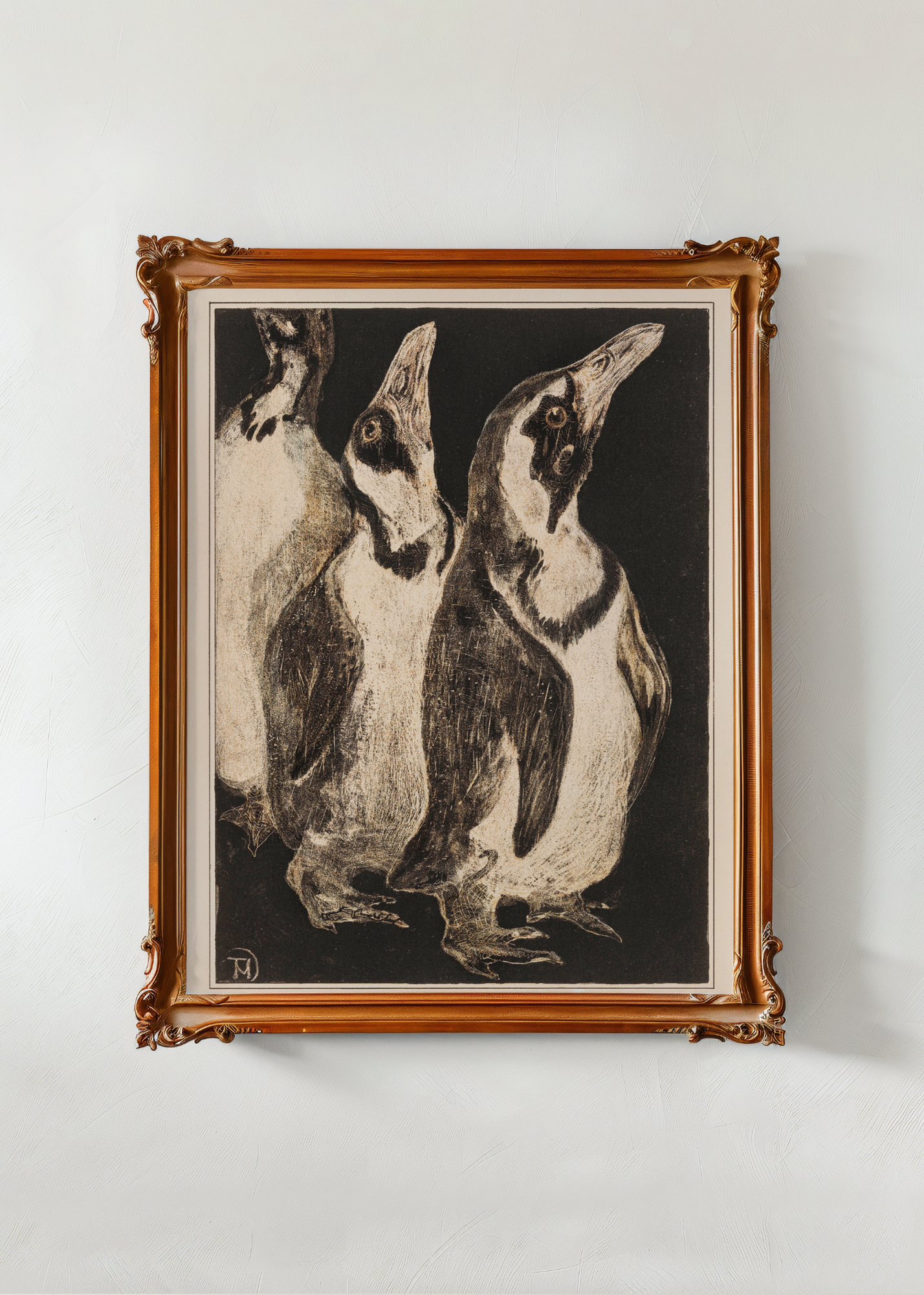 Three Penguins— Digital Art Print