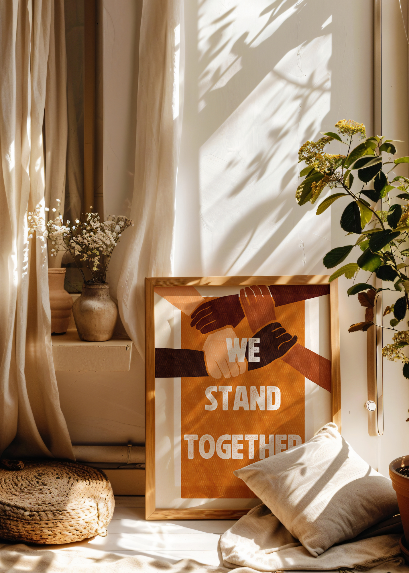 Stand Together, Brown— Digital Art Print