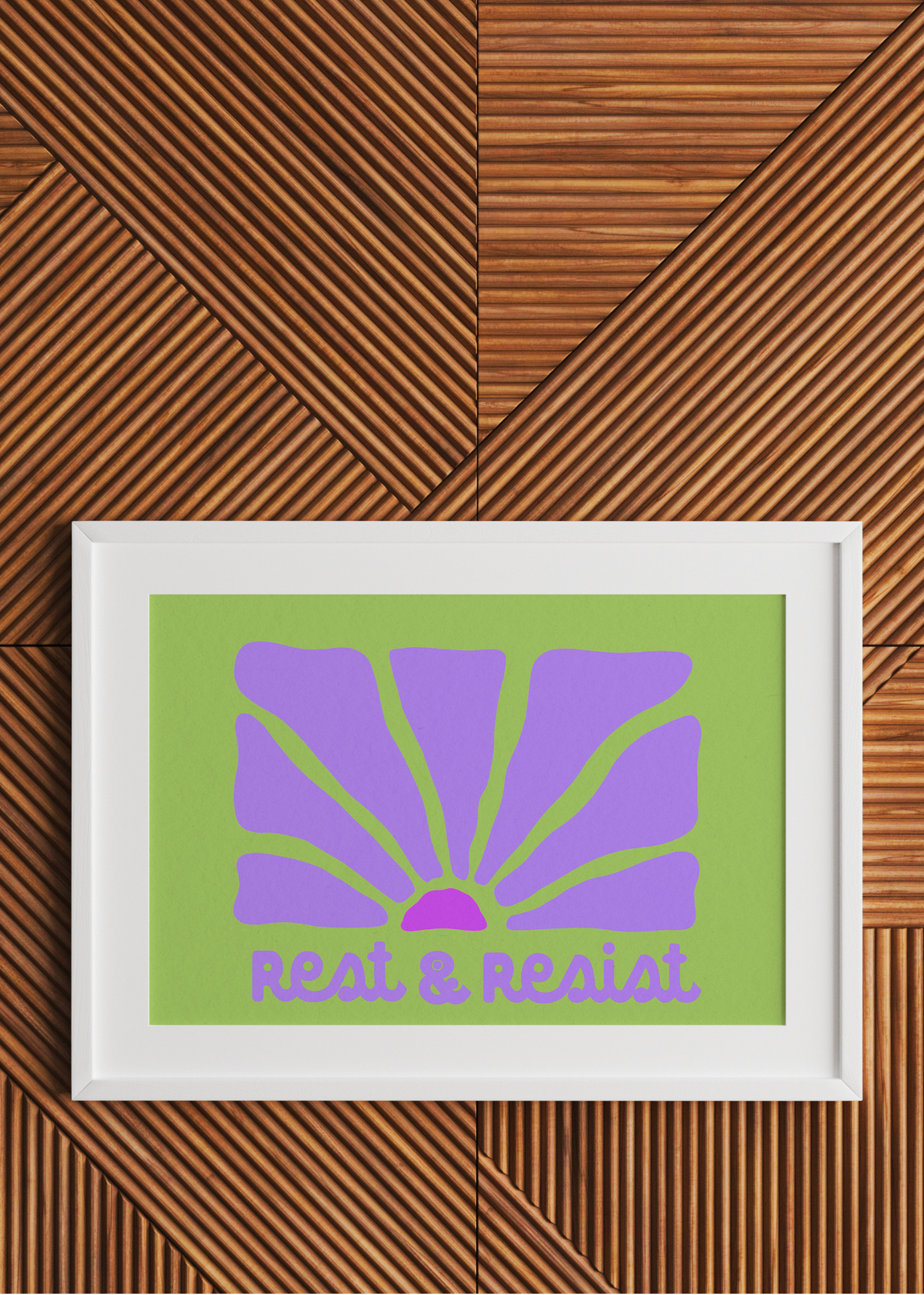 Rest Resist, Green and Purple— Digital Art Print
