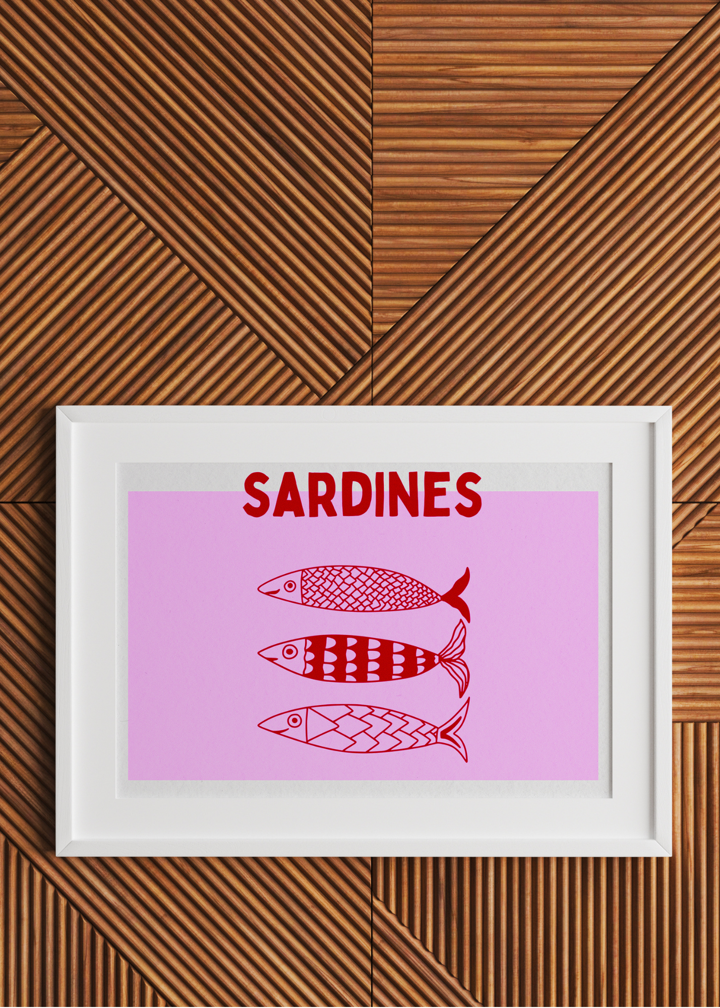 Pink Sardines— Digital Art Print