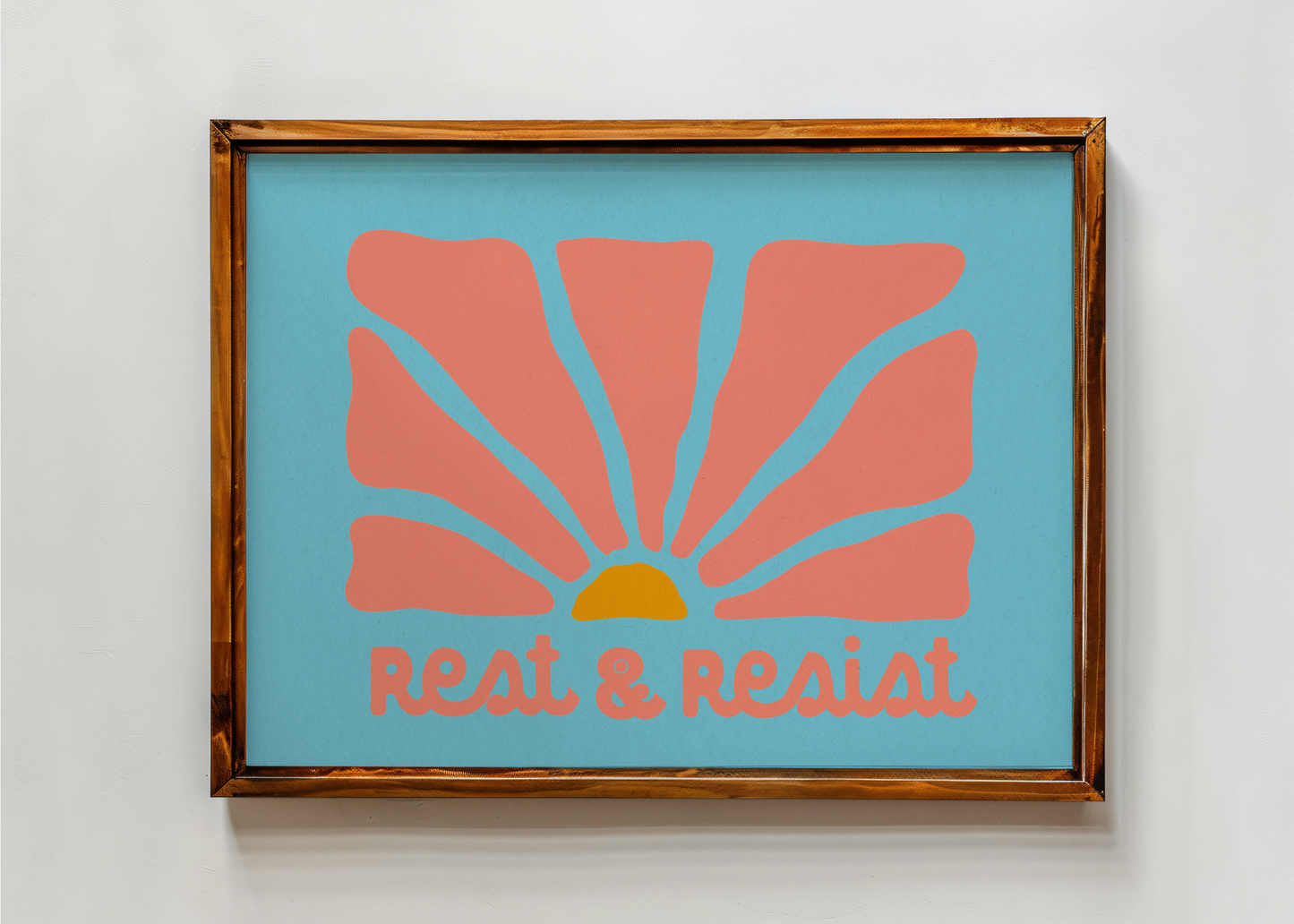 Rest Resist, Pink and Blue— Digital Art Print