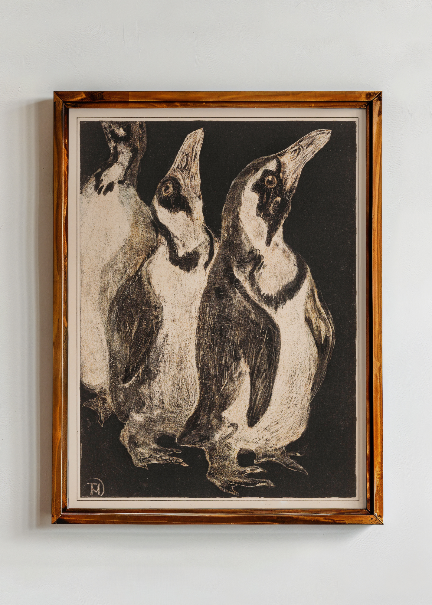 Three Penguins— Digital Art Print