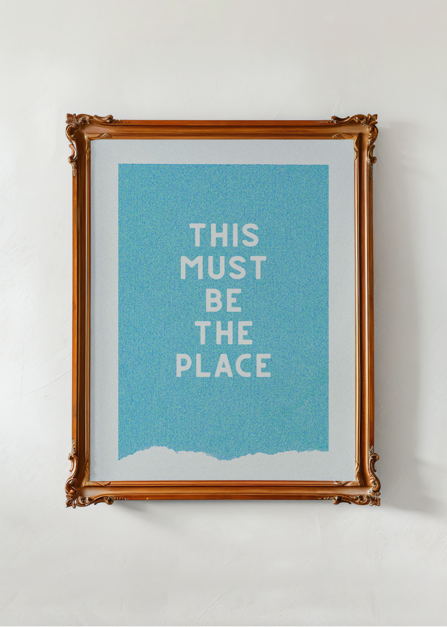This Must Be the Place, Light Blue— Digital Art Print