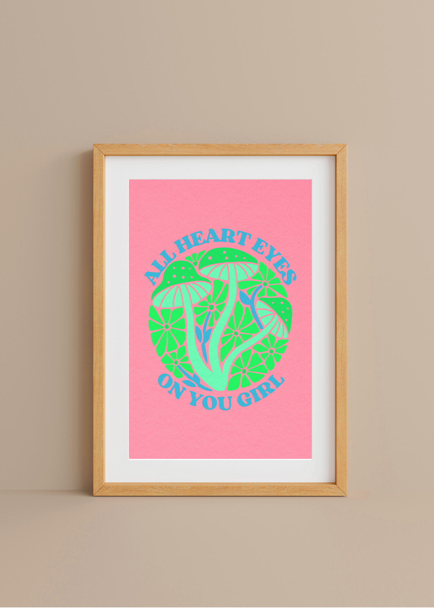 All Heart Eyes on You, Pink— Digital Art Print
