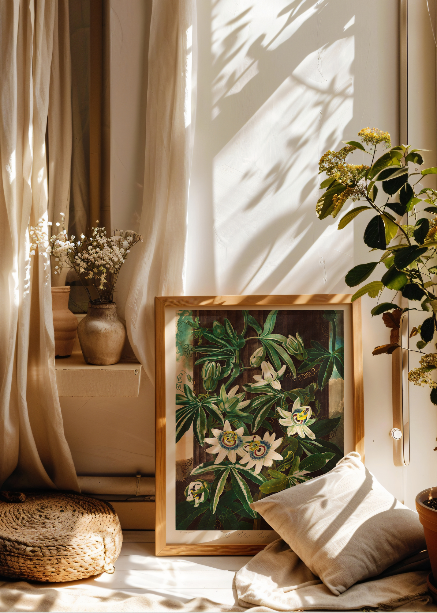 Blue Passionflower— Digital Art Print