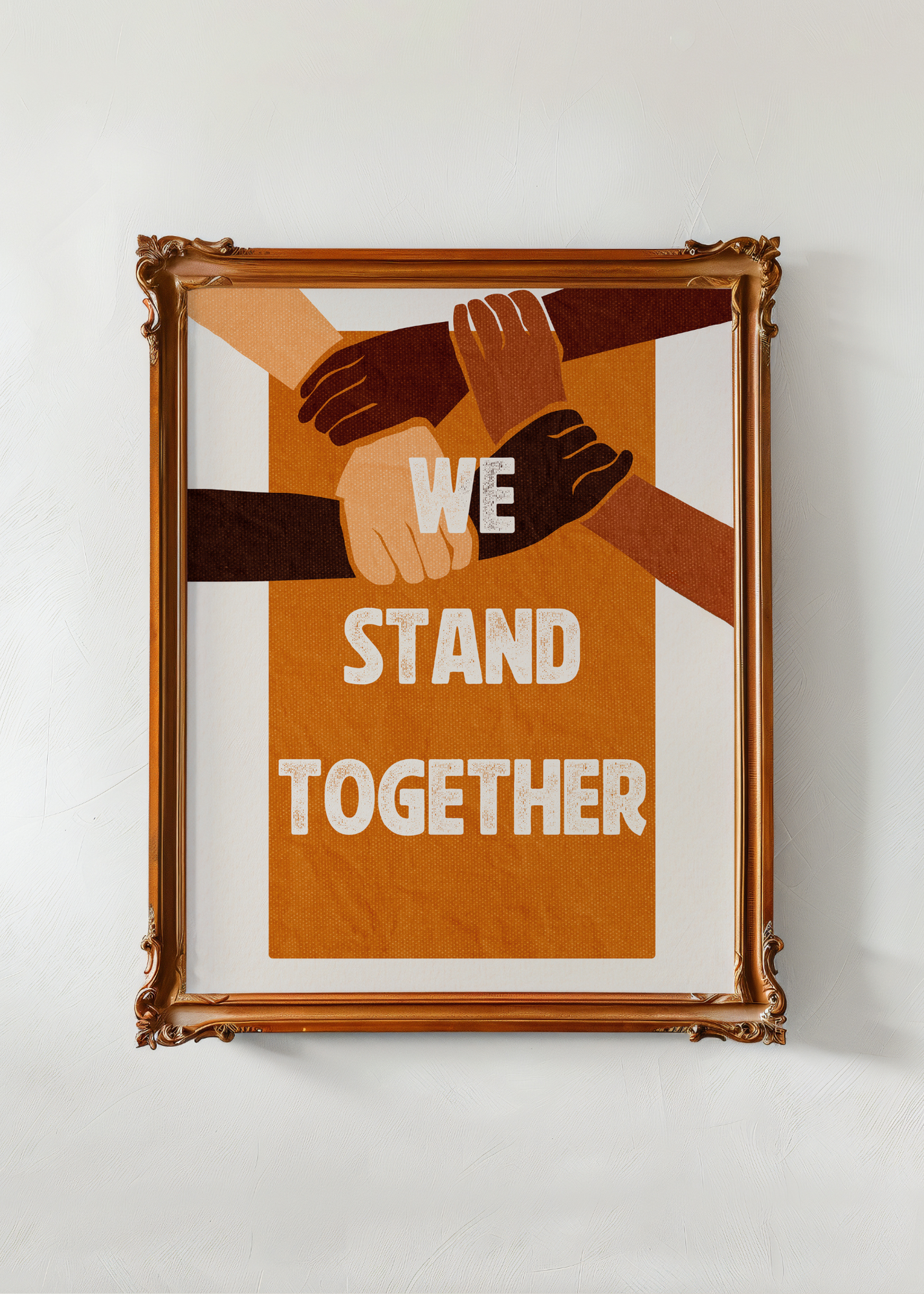Stand Together, Brown— Digital Art Print