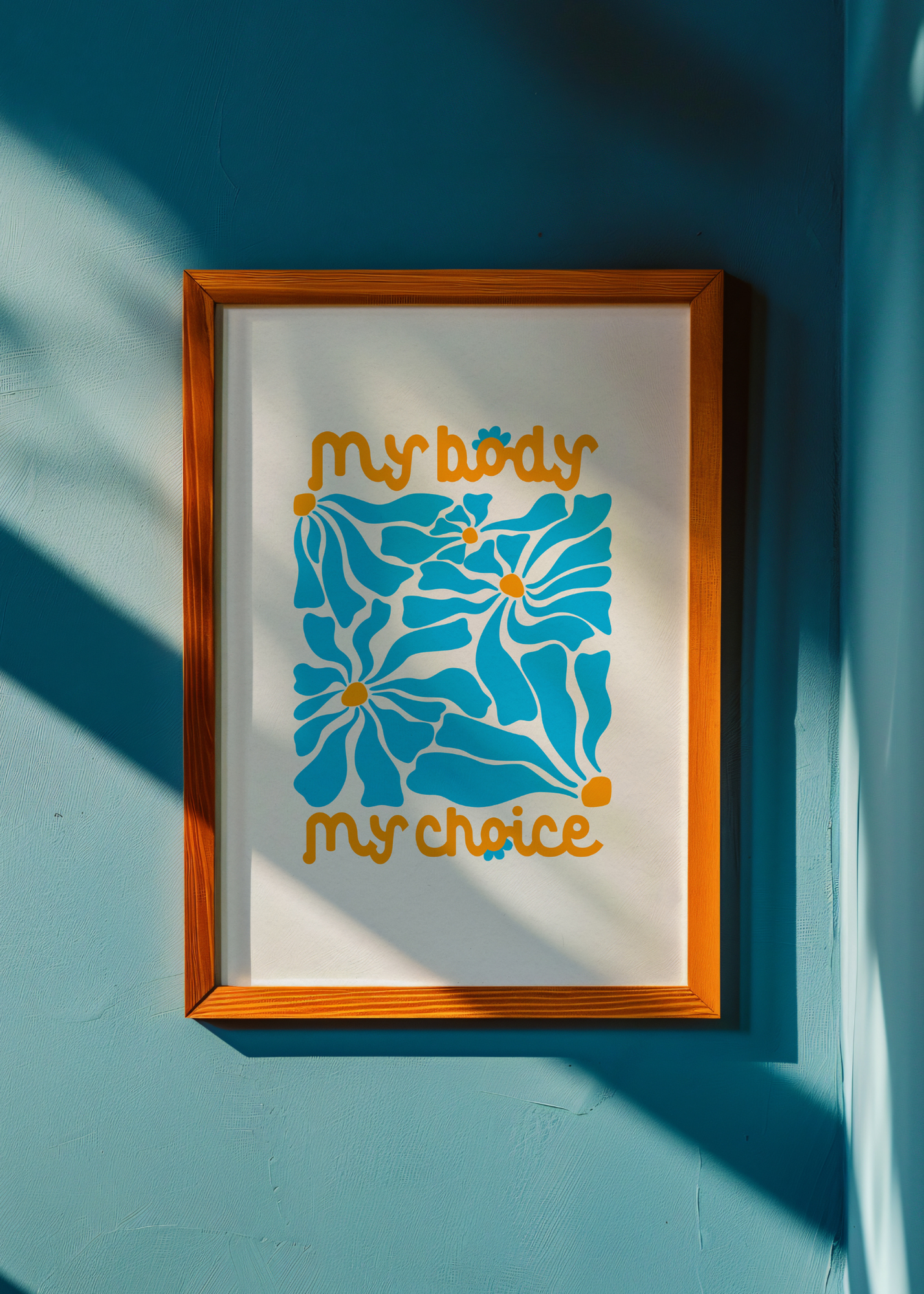My Body My Choice, Orange and Blue— Digital Art Print