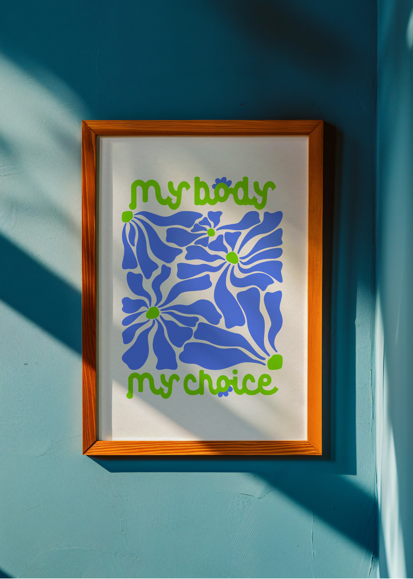 My Body My Choice, Blue and Green— Digital Art Print