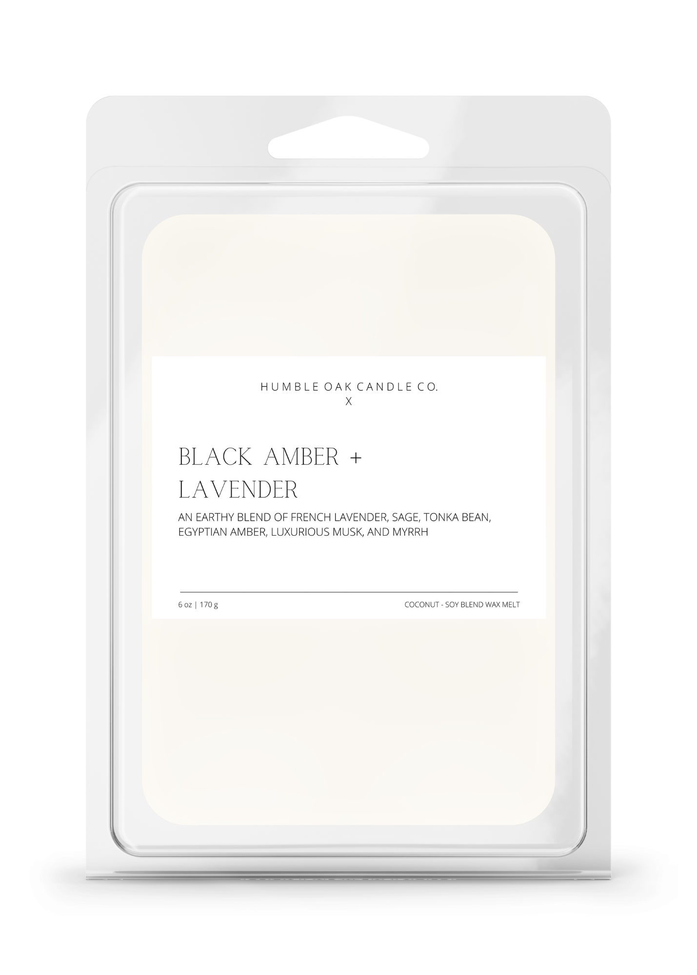 Black Amber + Lavender— Wax Melt