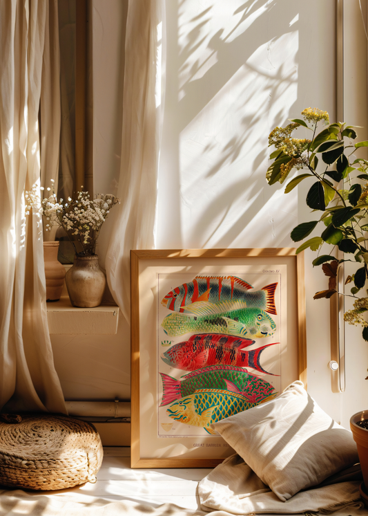 Fish of the Great Barrier Reef— Digital Art Print