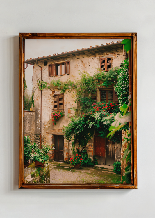Courtyard in Bloom— Digital Art Print