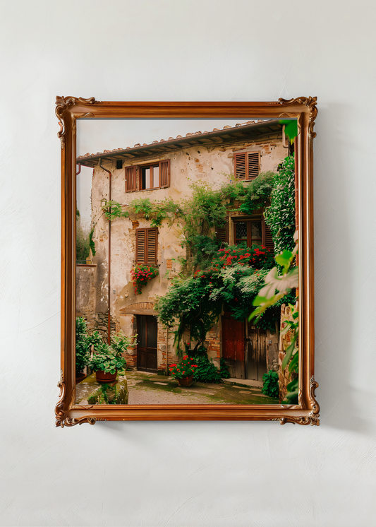 Courtyard in Bloom— Digital Art Print