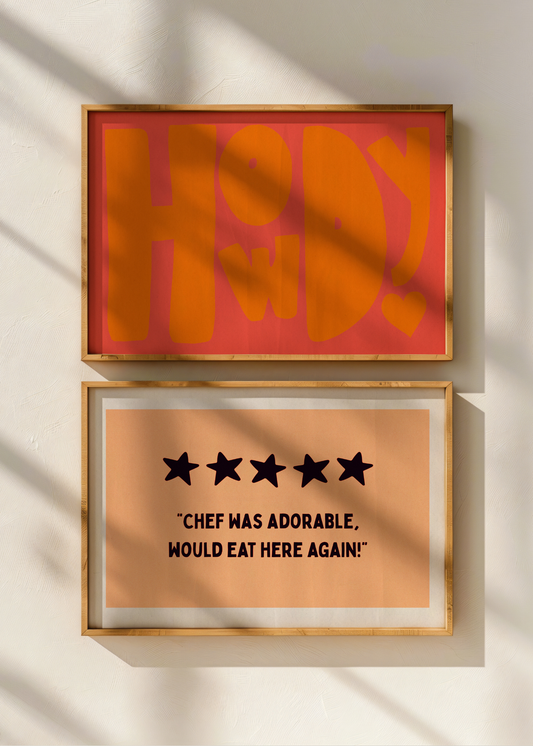 Chef Was Adorable, Orange— Digital Art Print
