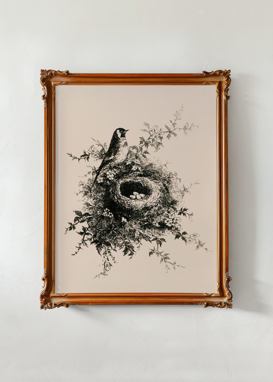 Nest, Nestled Stillness— Digital Art Print