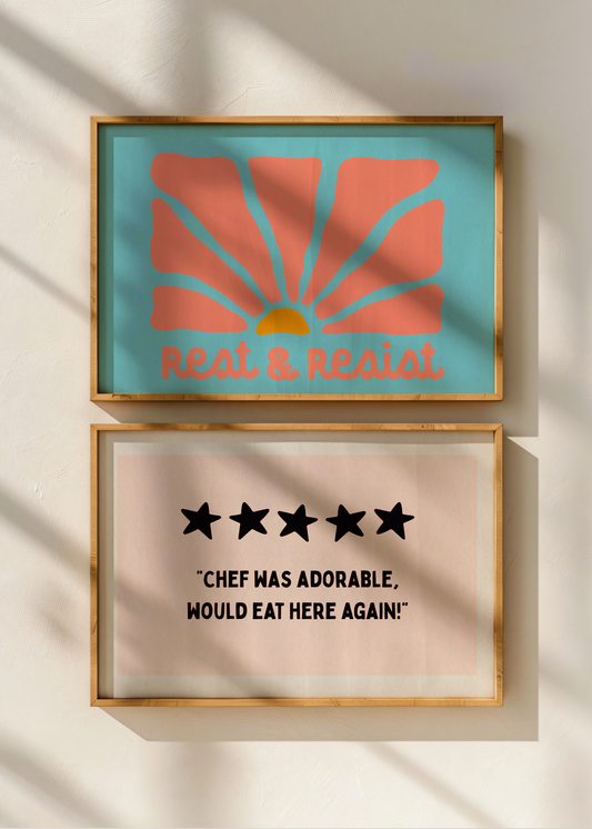 Chef Was Adorable, Light Pink— Digital Art Print