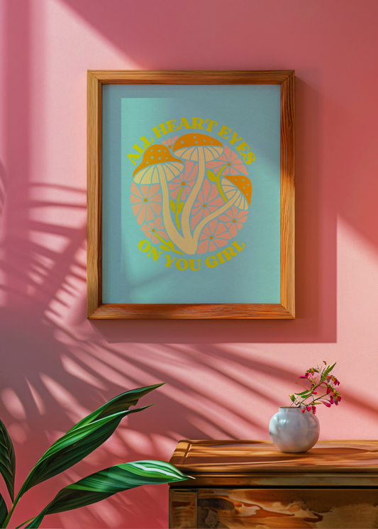 All Heart Eyes on You, Blue— Digital Art Print