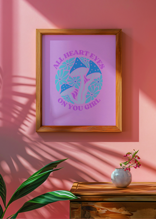 All Heart Eyes on You, Purple— Digital Art Print