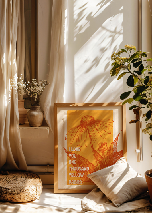 Yellow Daisies— Digital Art Print