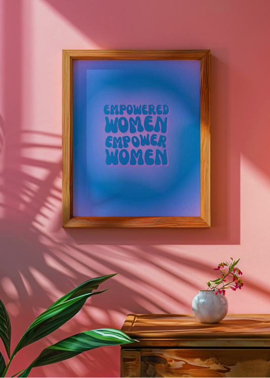 Empowered Women, Blue—Digital Art Print