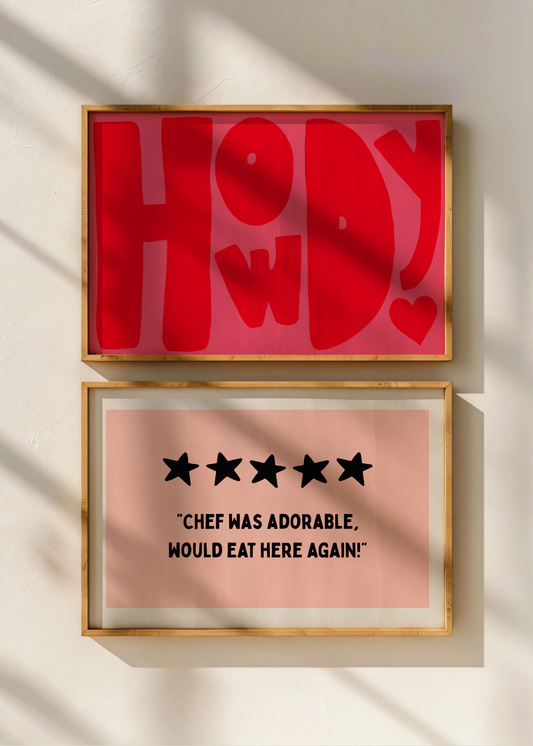 Chef Was Adorable, Pink— Digital Art Print