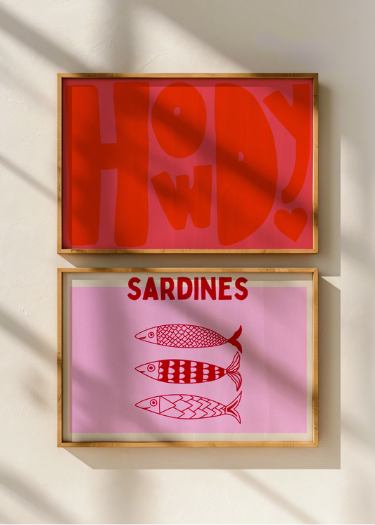 Pink Sardines— Digital Art Print