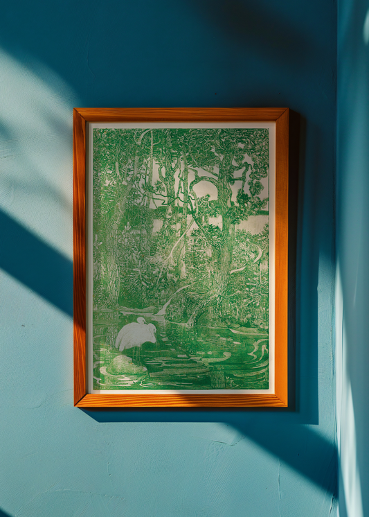 Two Herons— Digital Art Print