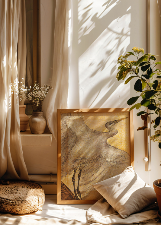 Egret— Digital Art Print