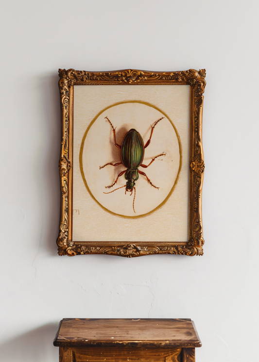 Golden Ground Beetle— Digital Art Print