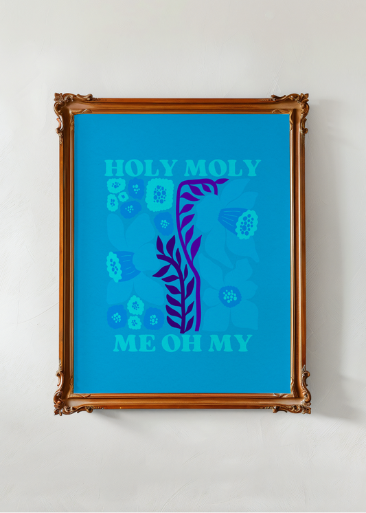Holy Moly, Blue—Digital Art Print
