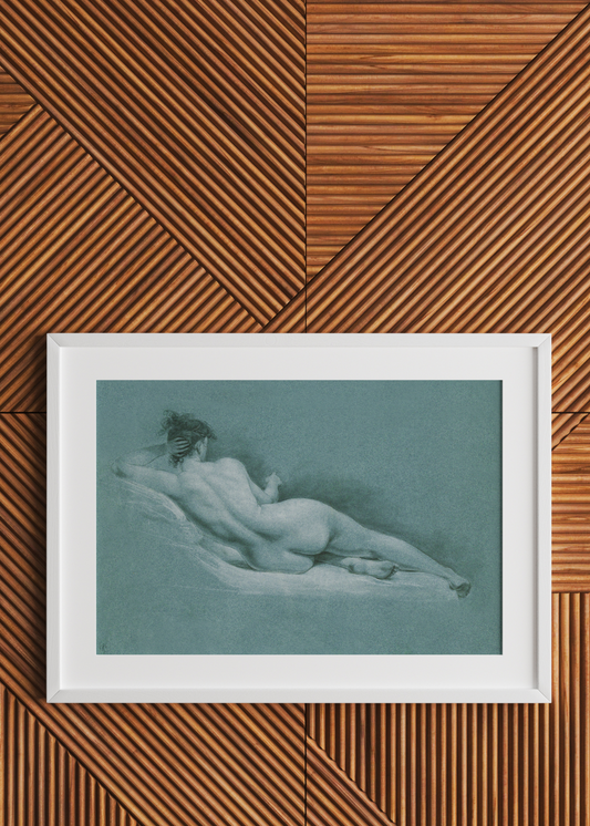 Reclining Nude, Back View— Digital Art Print