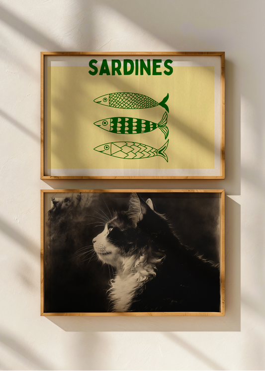 Green Sardines— Digital Art Print